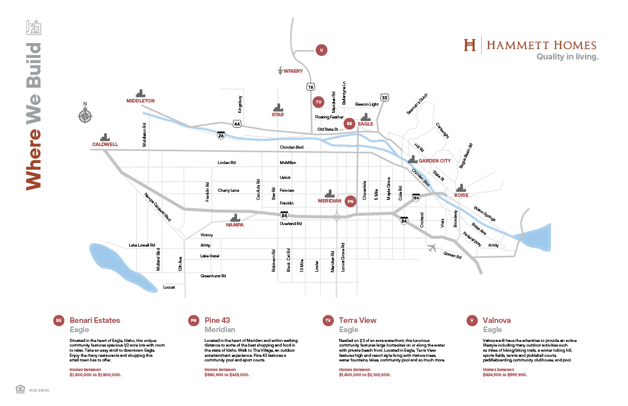 Hammett Homes Community Map